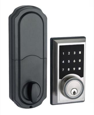 China Bluetooth code deadbolt smart lock Smart key electronic door lock with Keyless silver black digital Bluetooth deadbolt lock SL116 for sale