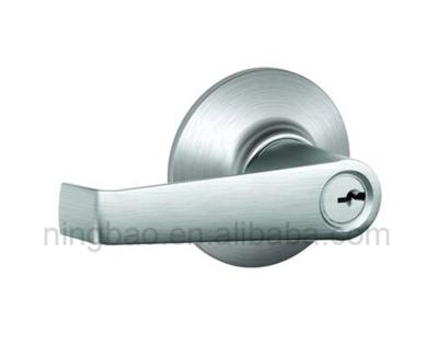 China Entrance. Commercial Privacy Satin Nickel Interior Satin Nickel Reserve Door Lever Brush Nickel Locked Entry Door Lever Handle Lock for sale