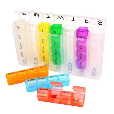 China PP Plastic 28 Compartments Customized Detachable Pill Case Organizer Weekly Pill Case Organizer Pill Case Box for sale