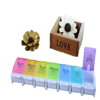 China Convenient Business Promotional Gifts 7 Days Fashionable Plastic Weekly Detachable Pill Box Pill Box Pill Case for sale