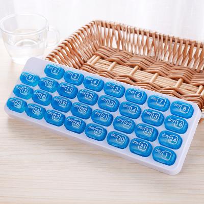 China Premium 31 Grids Pill Organizer Eco-Friendly Design Monthly Pill Organizer EC-Friendly Medicine Box for sale