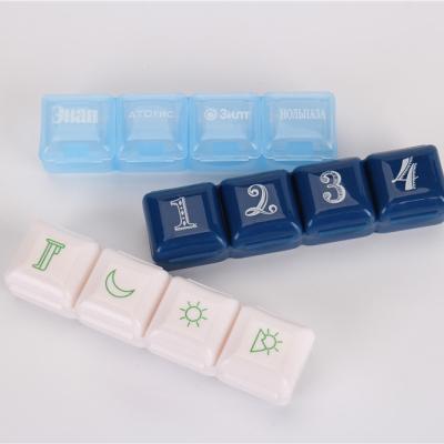 China 4 Case Pill Case Organizer Eco Friendly Portable Medicine Box Eco Friendly for sale