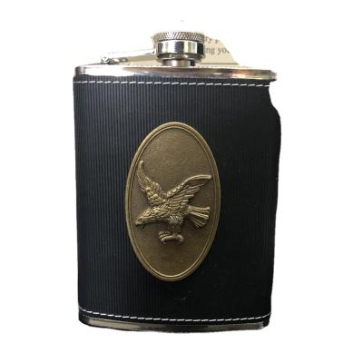 China 201/304 Metal Stainless Steel Portable 8oz Liquor Flask With Custom Logo for sale