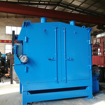 China Small Gas Hotels Cylinder Tumble Steel Belt Shot Blasting Machine For LPG Cylinder Dust Remover for sale