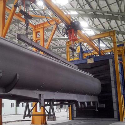 China Building Material Shops Hang Pass Through Type Steel Beams Shot Blasting And Painting Machine for sale