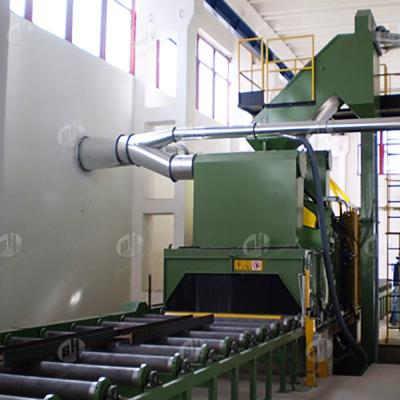 China The Building Material Stores Pass Through Profile Type Steel Shot Blasting Machine for sale