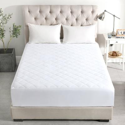 China 100% Waterproof Quilted Fitted Mattress Pad Stretches Up To 18 Inches Breathable Silent Soft Mattress Topper Deep Pocket for sale