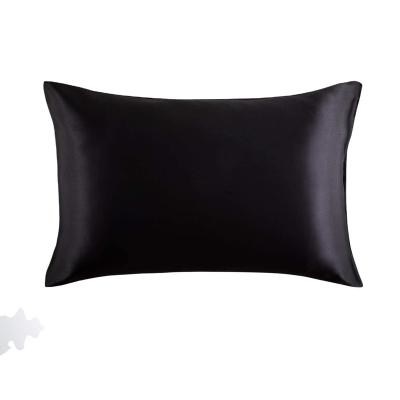 China Silky Solid Color Solid Color 100% Polyester Viable Satin Standard Pillow Case With Envelope Closure for sale