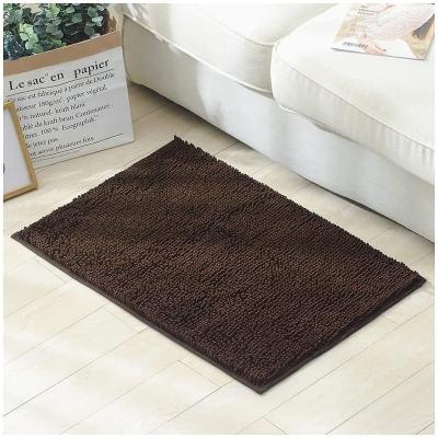 China Chenille Bathroom Blanket Mat Extra Soft Non-Slip Absorbent Shaggy Rug Machine Washable Quick Dry Bath Mat for sale