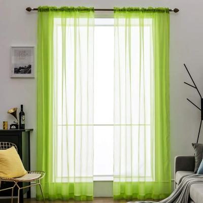 China Sheer Blackout Voile Fabric Linen Curtains For Living Room for sale