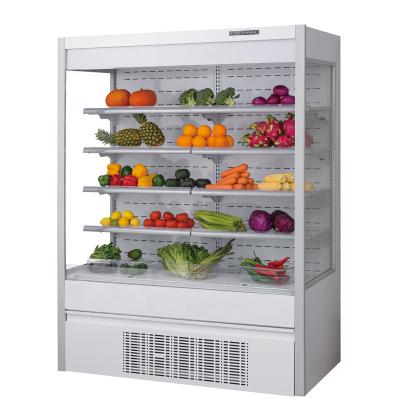 China 2022 Hot Sale Supermarket Refrigerated Muti-Deck Refrigerator Single-temperature Air Curtain Chiller Cabinet for Fruits and Vegetables for sale