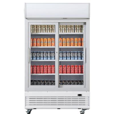 China Double Temperature Customized Commercial Freezer Door Commercial Refrigerator Display Upright Glass Fridge for sale