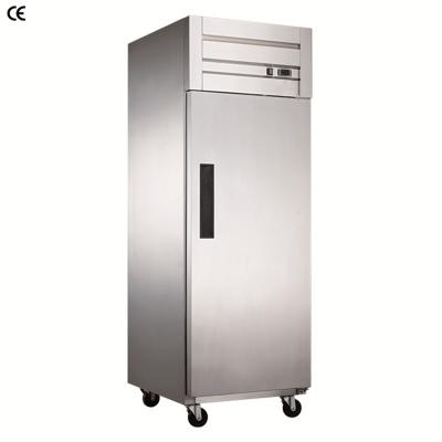 China Commercial Hotel Refrigerator Single Door Stainless Steel Upright Freezer for sale