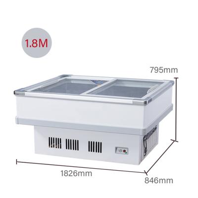 China Single-temperature Boaosi WD-1200DH Sliding Glass Door Island Chest Freezers Fast Frozen Freezer For Sale for sale