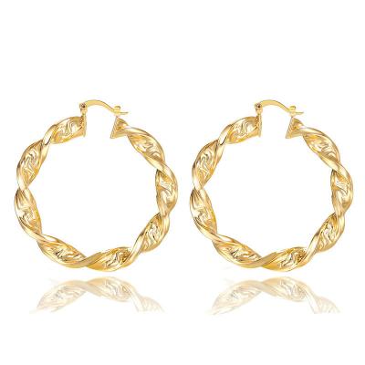 China FASHIONABLE classic personality curve twist geometric earrings of simple earrings and exaggerated circle earring for sale