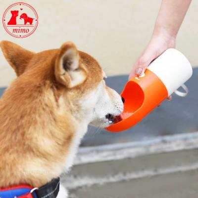 China Sustainable Dog Cat Water Bottle Portable Travel Cups Feeder Outdoor Water Drinking Bowl 270ML Dogs Pet Products for sale