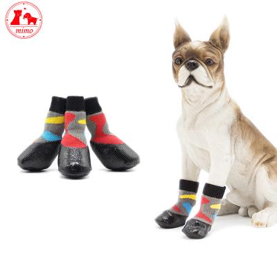 China Waterproof Dogs Stocked Boots Pet Boots Dog Rain Snow Rubber Fixed Shoes For Small Medium Large Dogs Non-slip Home for sale