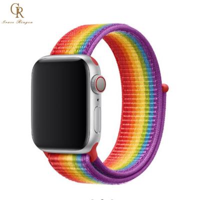 China Embellish Sport Woven Nylon Loop For Apple Watch Band Strap 44mm 42mm 40mm 38mm For iwatch Series 5/4/3/2/1 for sale