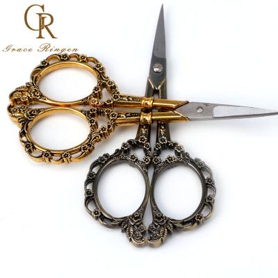 China Fabric /Sewing Shears Retro Vintage Bronze European Classic Antique Craft Tailor Scissors Handwork DIY Sewing Tool for sale