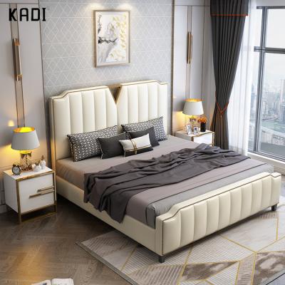 Chine 2021 Newest Style Bedroom Furniture Modern Light Luxury Set Storage Solid Wood Bed For Home à vendre