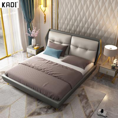 China 2020 Modern Latest Style Luxury Bed Set Under Bed With Storage And Drawers Double Bed With Bedside Table zu verkaufen