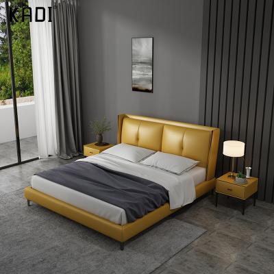 China Modern Storage Bed Indian Style Bedroom Furniture Set Latest Single Leather Bed Wholesale for sale