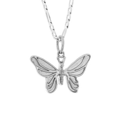 China 7.5MM*12.5MM CLASSIC Butterfly Necklace 316L Stainless Steel Pendant Necklace for sale