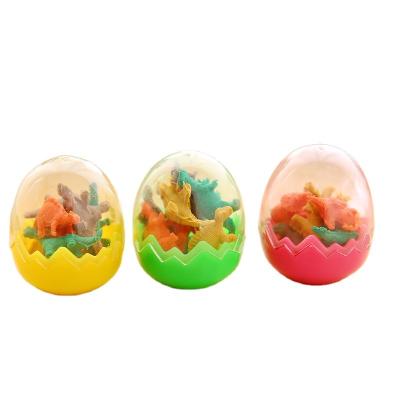 China Durable Wholesale Kids Toys Dinosaur Eggs 3D Rubber Erasers for sale