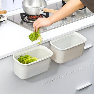 China Sustainable Plastic Household Wall Mounted Hanging Trash Can For Kitchen for sale