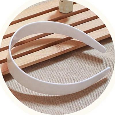 China White Plastic Headband Plastic Hair Bands No Teeth DIY Hair Decoration Headwear Wide Clips for sale