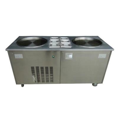 China WF2170 de Machinebroodje van het gebraden gerechtroomijs, dubbele pan gebraden roomijsmachine Te koop