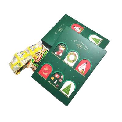 China Wholesale Disposable Paper Cookie Box Custom Paper Cardboard Box Food Packaging Christmas Paper Box With Window for sale