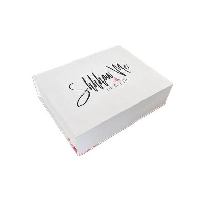 China Handmade Factory Wig Making Hair Extension Packaging Box Custom Magnetic Closure Hard Rigid Box for sale