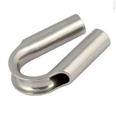 China 304/316 Stainless Steel Factory High Polished Stainless Steel Tube Thimble Wire Rope Pipe Thimble Closed for sale