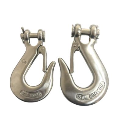 China Rust Durable Marine Grade 304 Stainless Steel 316 Clevis Wear Resistant Release Hook With Safety Latch for sale