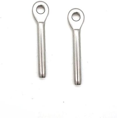 China Wire Rope Fittings Stainless Steel Eye Lugs 2.5mm-12mm Rope Eye Terminal for sale