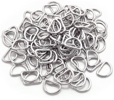 China Widly Use Various Sizes Stainless Steel D-Ring Bag Luggage Welded Steel Ring Buckle for sale