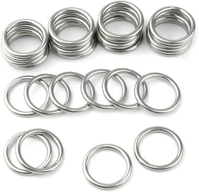 China Factory Direct Stainless Steel AISI304/316 Stainless Steel Rings Welded Round O Rings D Rings for sale