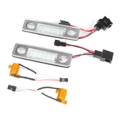 China Aluminum+plastic Strong Canbus With Emark Certificate For VW LED License Plate Light VW Volwagen / Skoda Octavia Facelift ll for sale