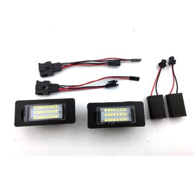 China Waterproof Plastic+Aluminum Car LED License Number Plate Light Lamps Lights For Audi A1 A4 Allroad A7 5d Sportback TTRS RS5 2d A6 C7 for sale