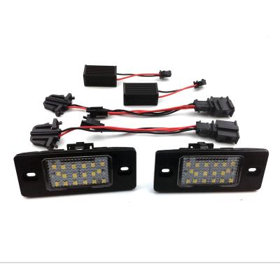 China Aluminum+plastic auto spare parts for Porsche Cayenne s/VW Touareg 12V LED license plate light lamp for sale