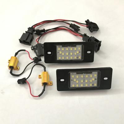 China Aluminum+plastic canbus auto spare parts 18SMD LED license plate light lamp for Porsche Cayenne s/VW Touareg for sale