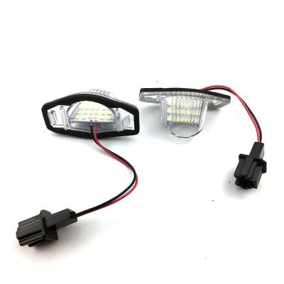 China Aluminum+plastic LED License Number Plate Light Lamp Bulbs For Honda Jazz Odyssay Stream Insight CR-V FR-V Crosstour HR-V 12V 6500K Number Lamp for sale