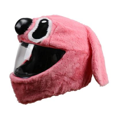 China Motorcycle Helmet Cover Plush Printed Ear For Covers Motorcycle Women Accessories Helmet Cover for sale