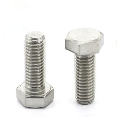 China Hex 304 316 Stainless Steel Hex Head Screws Din933 Hexagon Threaded Bolts Full for sale