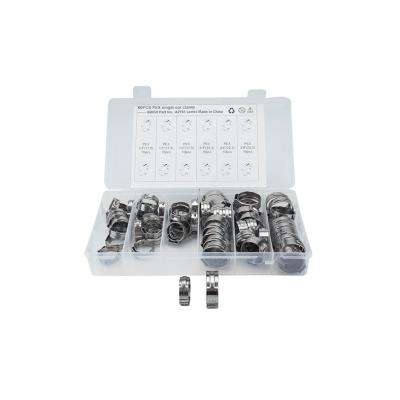 China General Industry For American EB E-Commerce Stainless Steel Pipe Clamp Kit Sets Pipe Clamp Assortment With Plastic Box for sale