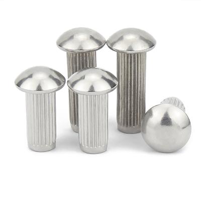 China Industry Stainless Steel Pan Head Solid Rivet Knurled Rivet For Nameplate for sale