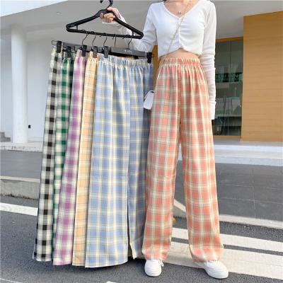 China Casual Fashion Customized Wide Leg Patchwork Women's Patchwork High Waist Casual Pants Loose Trousers for sale