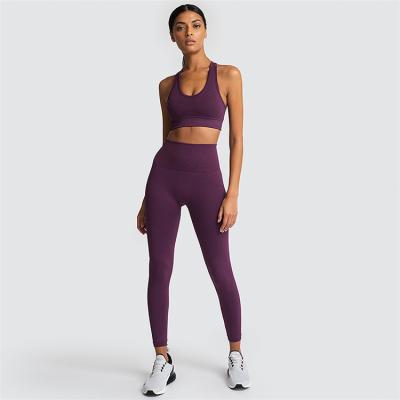 China High Quality Breathable Women High Elastic Sports Leggings Yoga Pants Fitness Sets With High Waistband for sale