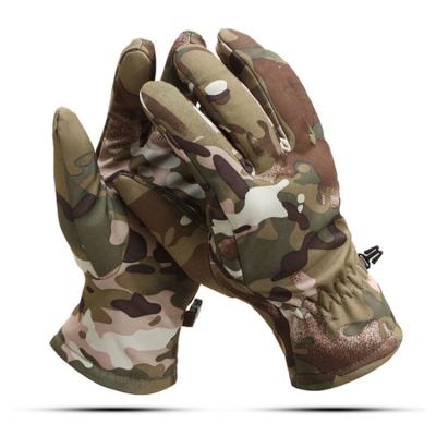 China Plain Winter Outdoor Sports Camouflage Winter Warm Tactical Plain Customized Logo Gloves for sale